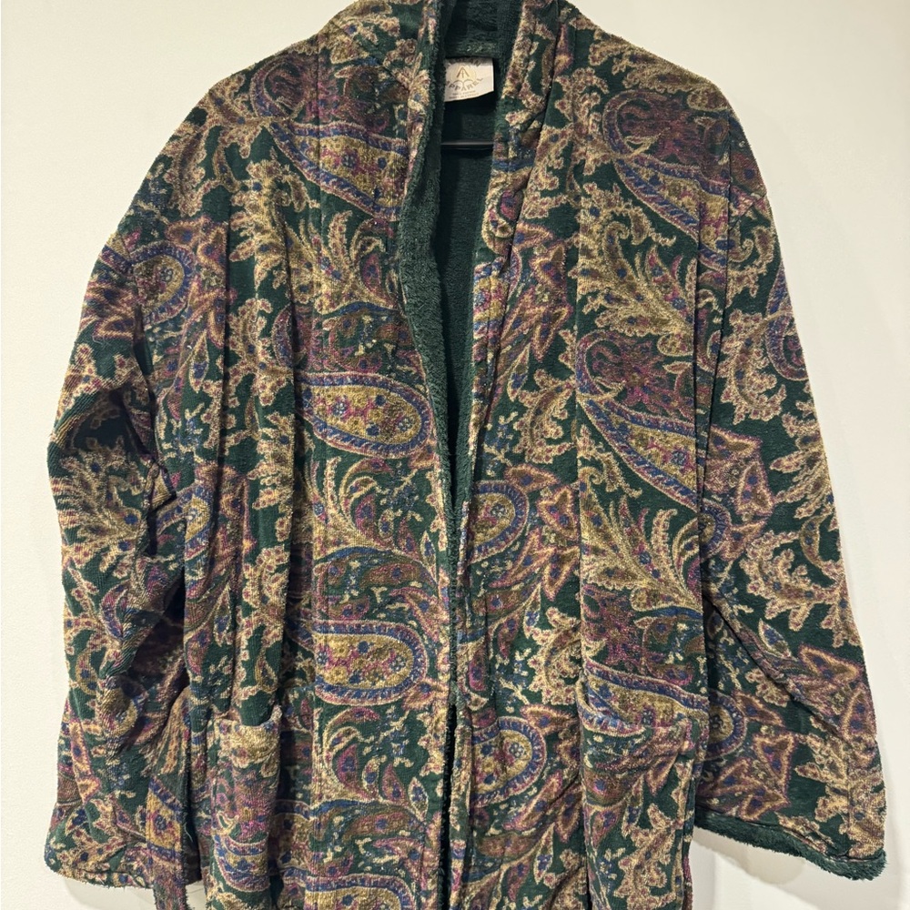 Unique Paisley Patterned Unisex One Size Robe Aegean Apparel